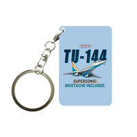 Thumbnail for Tupolev Tu-144 - Cartoon - Key Chain - Light Blue