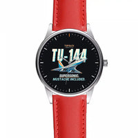 Thumbnail for Tupolev Tu-144 - Cartoon - Leather Strap - Red Leather Strap