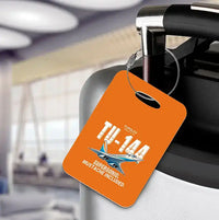 Thumbnail for Tupolev Tu-144 - Cartoon - Luggage Tag - Orange