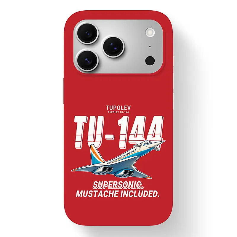 Tupolev Tu-144 - Cartoon - MagSafe iPhone 17 Pro - Red