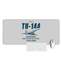 Thumbnail for Tupolev Tu-144 - Cartoon + Name - Desk Mat - Light Gray