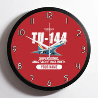 Thumbnail for Tupolev Tu-144 - Cartoon + Name - Framed - Red