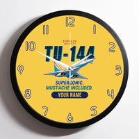 Thumbnail for Tupolev Tu-144 - Cartoon + Name - Framed - Yellow