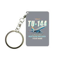 Thumbnail for Tupolev Tu-144 - Cartoon + Name - Key Chain - Gray