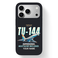 Thumbnail for Tupolev Tu-144 - Cartoon + Name - MagSafe iPhone 17 Pro - Black