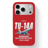 Thumbnail for Tupolev Tu-144 - Cartoon + Name - MagSafe iPhone 17 Pro - Red