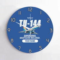 Thumbnail for Tupolev Tu-144 - Cartoon + Name - No Frame - Blue