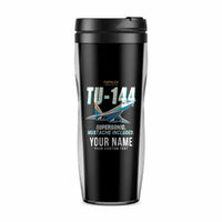 Thumbnail for Tupolev Tu-144 - Cartoon + Name - Plastic (No Holder) - Black