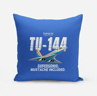 Thumbnail for Tupolev Tu-144 - Cartoon - Pillow - Blue
