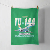 Thumbnail for Tupolev Tu-144 - Cartoon - Towel - Green