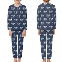 Thumbnail for Tupolev Tu-144 - Children Pajamas - Cartoon Pattern - Navy Blue