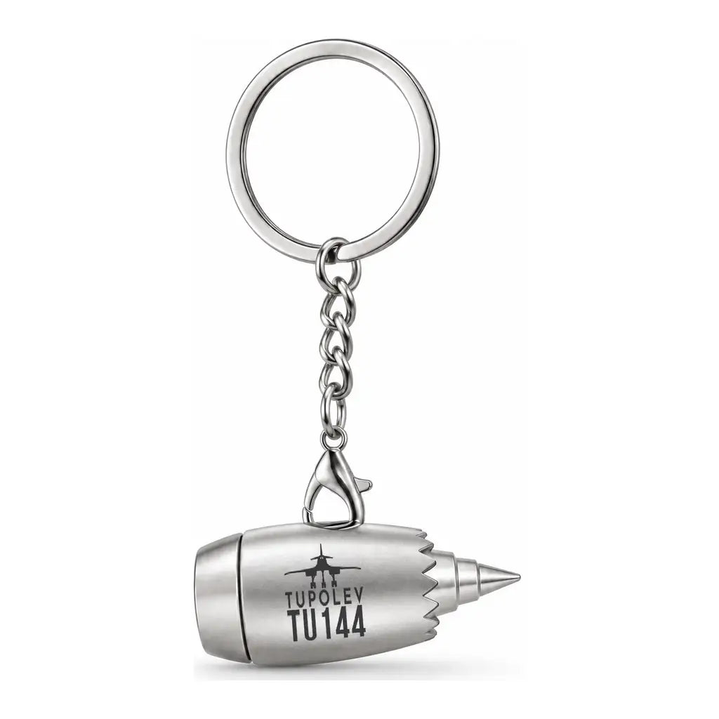 Tupolev Tu-144 - Engine Key Chain - Heritage - Silver