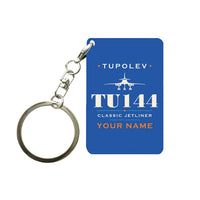 Thumbnail for Tupolev Tu-144 - Heritage + Name - Key Chain - Blue