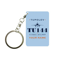 Thumbnail for Tupolev Tu-144 - Heritage + Name - Key Chain - Light Blue