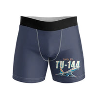 Thumbnail for Tupolev Tu-144 - Men Boxers - Cartoon - Navy Blue