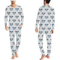 Thumbnail for Tupolev Tu-144 - Men Pajamas - Cartoon Pattern - Light Gray