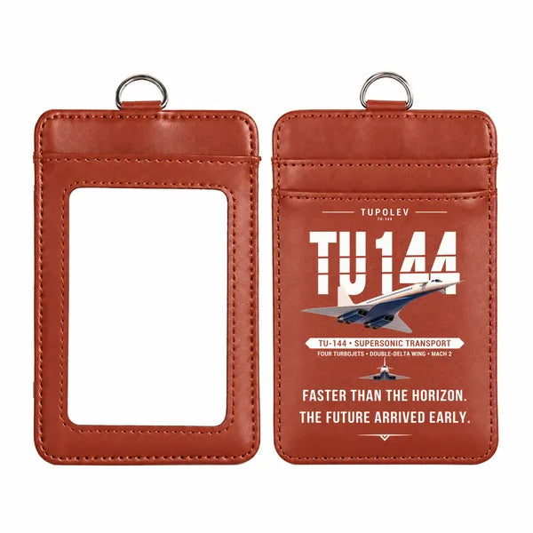 Tupolev Tu-144 - Original - ID Card Holder - Light Brown
