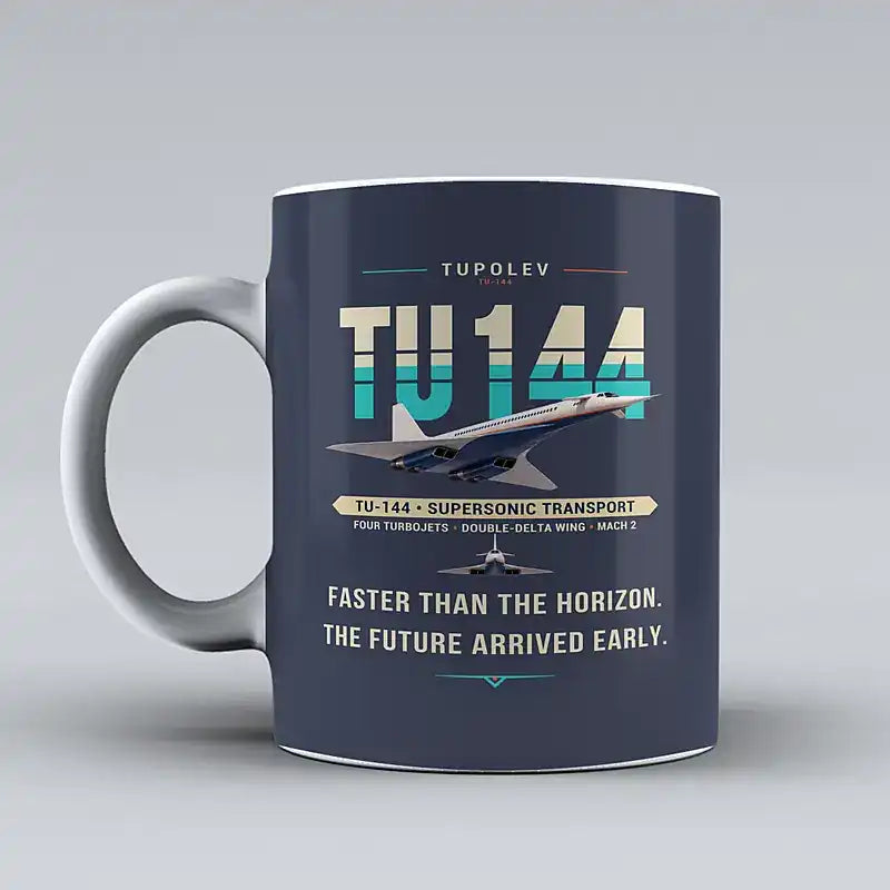 Tupolev Tu-144 - Original - Mug - Dark Blue