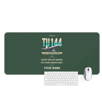 Thumbnail for Tupolev Tu-144 - Original + Name - Desk Mat - Dark Green