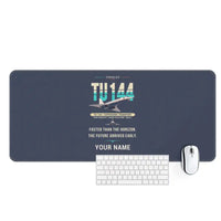 Thumbnail for Tupolev Tu-144 - Original + Name - Desk Mat - Navy Blue