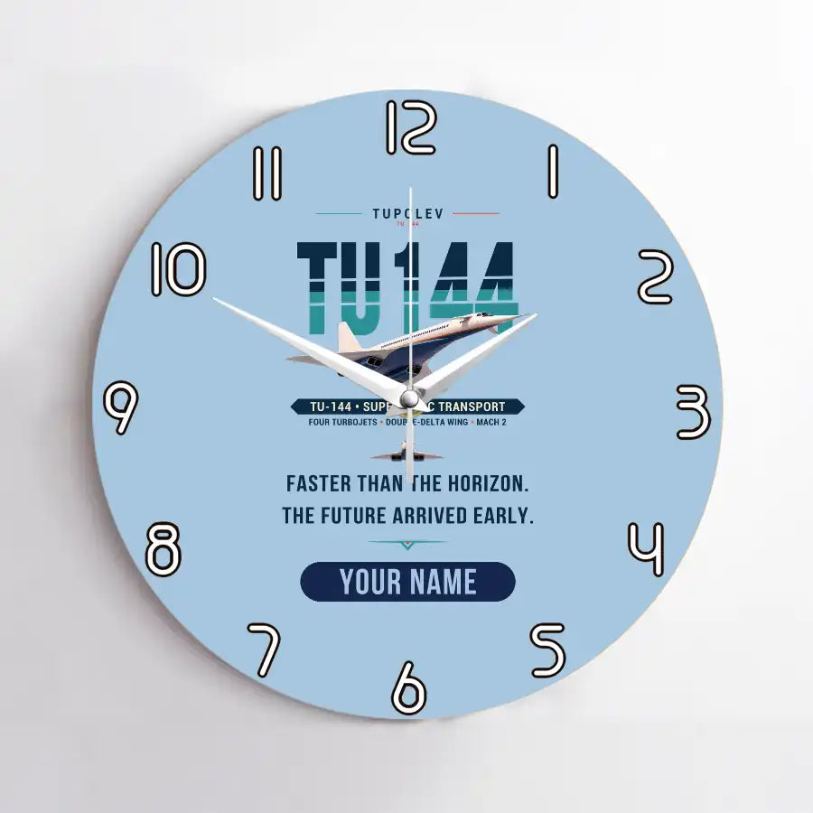 Tupolev Tu-144 - Original + Name - No Frame - Light Blue