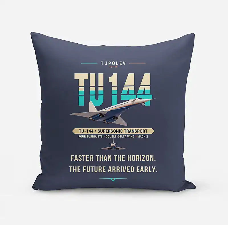 Tupolev Tu-144 - Original - Pillow - Navy Blue