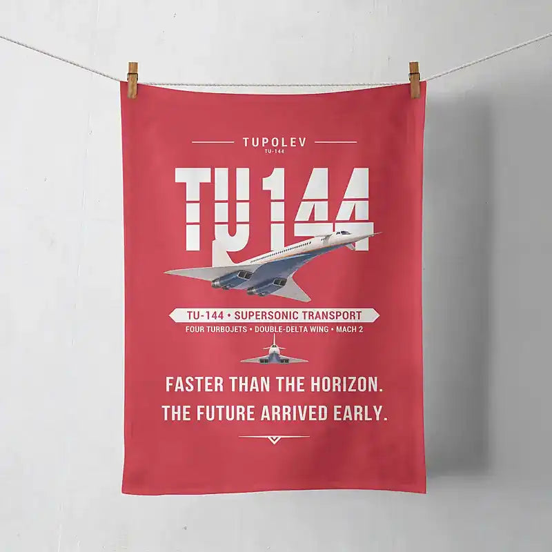 Tupolev Tu-144 - Original - Towel - Red