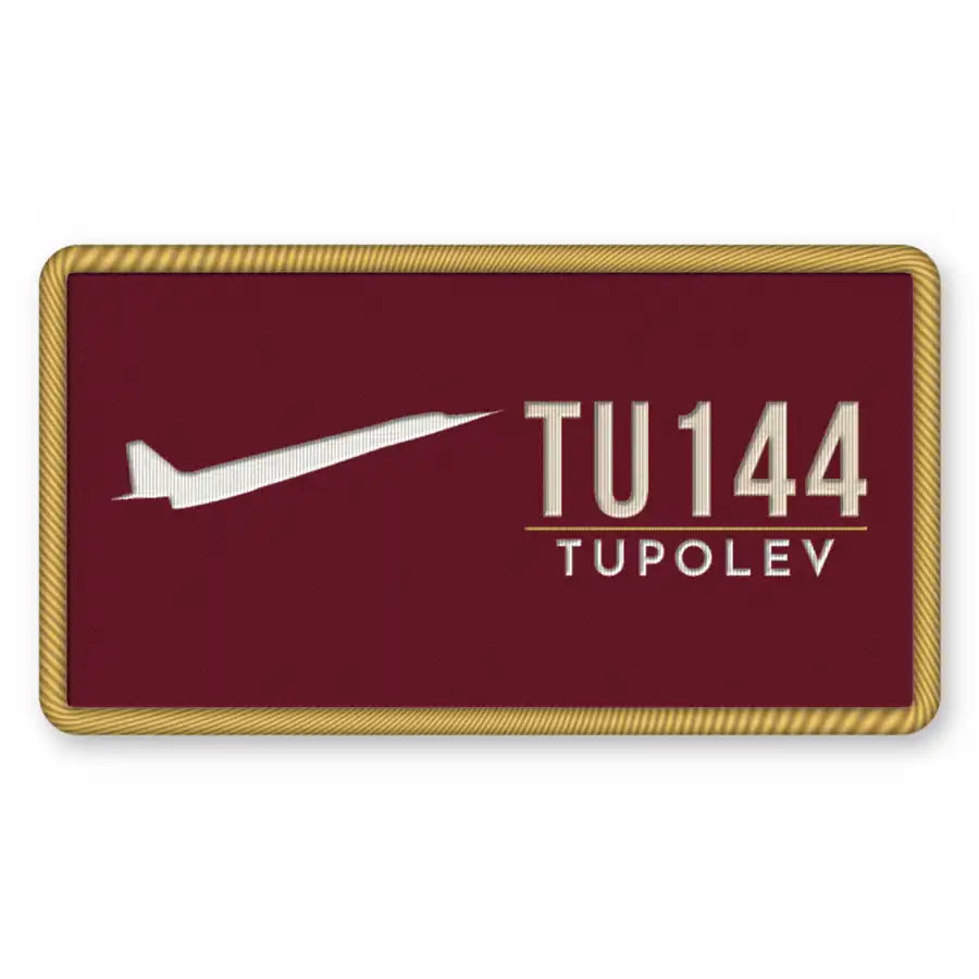 Tupolev Tu-144 Patches - Rectangle - Burgundy Cream