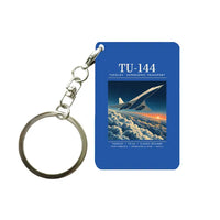 Thumbnail for Tupolev Tu-144 - Poster - Key Chain - Blue