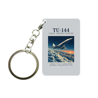 Thumbnail for Tupolev Tu-144 - Poster - Key Chain - Light Gray