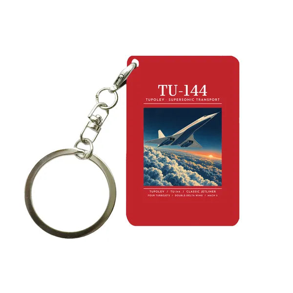 Tupolev Tu-144 - Poster - Key Chain - Red