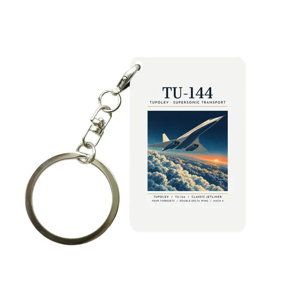 Tupolev Tu-144 - Poster - Key Chain - White