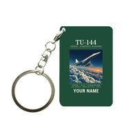 Thumbnail for Tupolev Tu-144 - Poster + Name - Key Chain - Dark Green