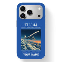 Thumbnail for Tupolev Tu-144 - Poster + Name - MagSafe iPhone 17 Pro - Blue
