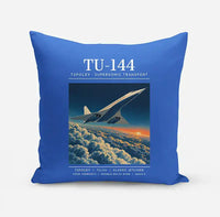 Thumbnail for Tupolev Tu-144 - Poster - Pillow - Blue