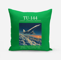 Thumbnail for Tupolev Tu-144 - Poster - Pillow - Green