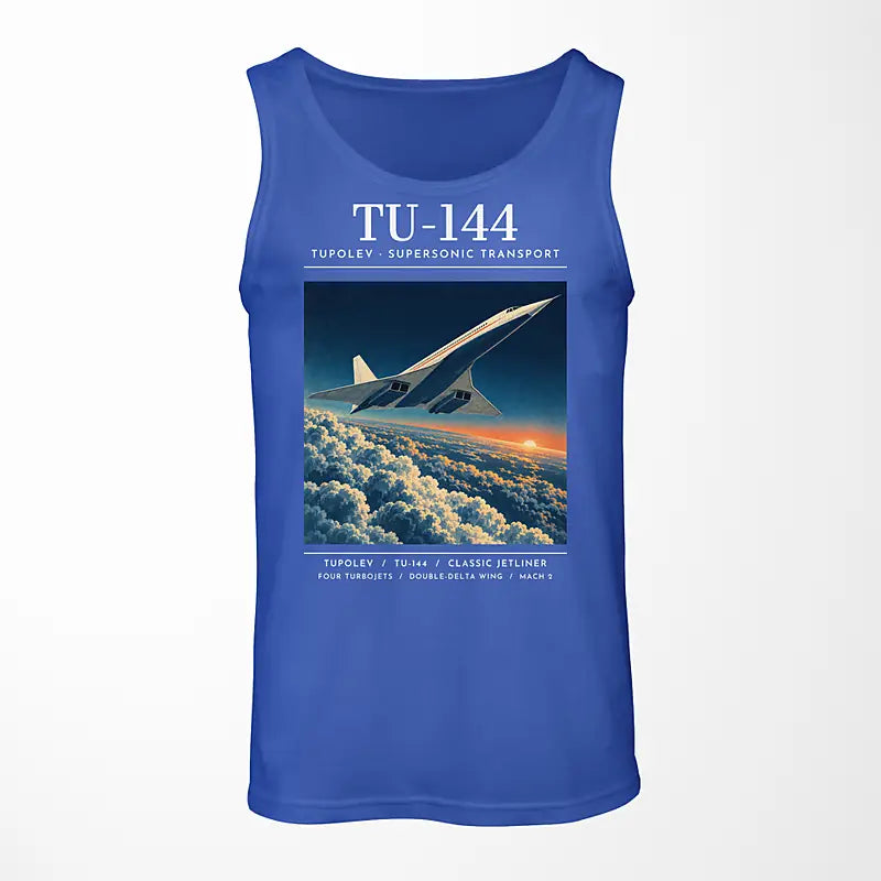 Tupolev Tu-144 - Poster - Tank Top - Blue