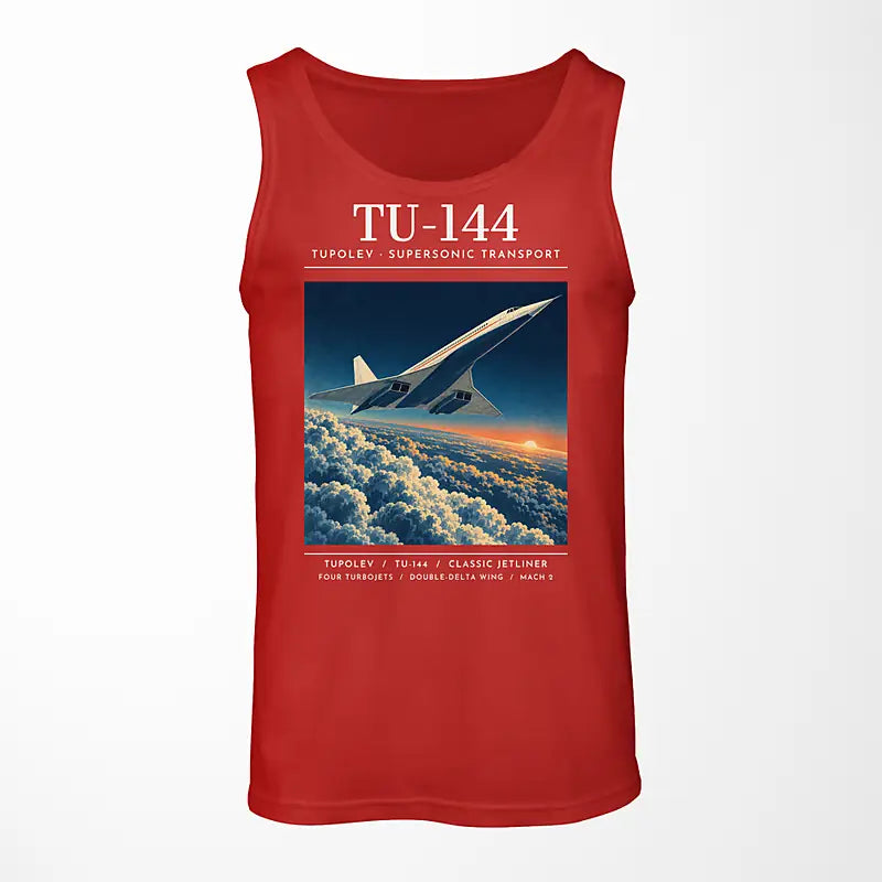 Tupolev Tu-144 - Poster - Tank Top - Red