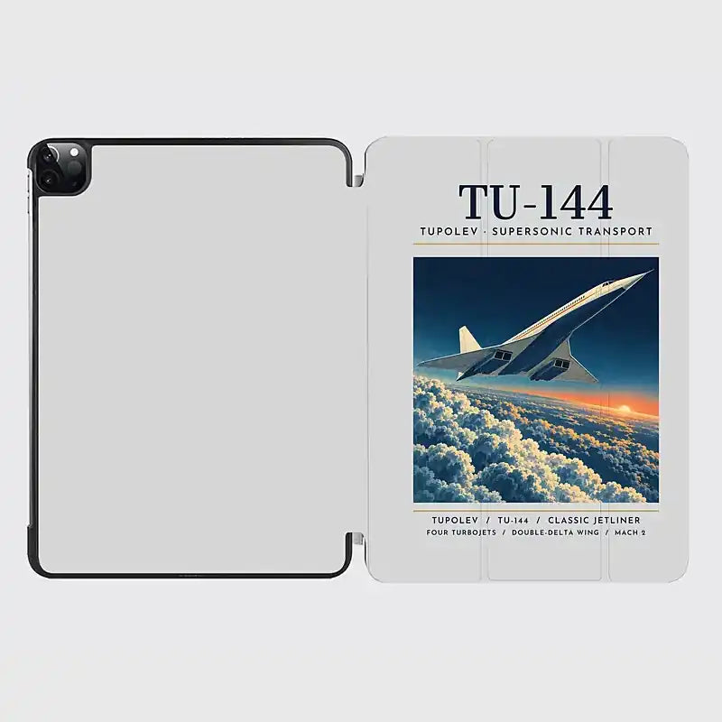 Tupolev Tu-144 - Poster - iPad Case - Light Gray