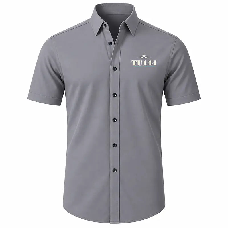 Tupolev Tu-144 - Short Sleeve Shirt - Heritage - Gray