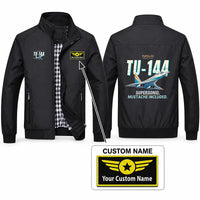 Thumbnail for Tupolev Tu-144 Stylish Jackets - Stand Collar - Cartoon + Name - Black