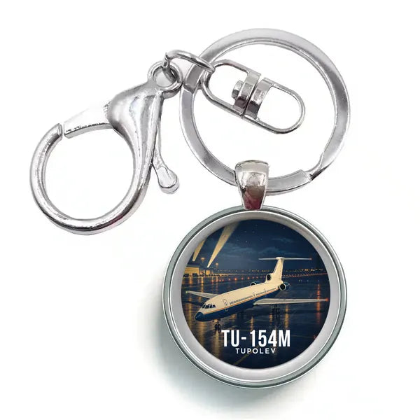 Tupolev Tu-154M - 3D - Circle Key Chain - Full Print