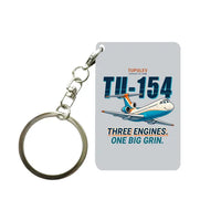 Thumbnail for Tupolev Tu-154M - Cartoon - Key Chain - Light Gray