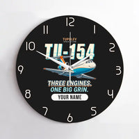 Thumbnail for Tupolev Tu-154M - Cartoon + Name - No Frame - Black