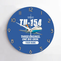 Thumbnail for Tupolev Tu-154M - Cartoon + Name - No Frame - Blue
