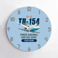 Thumbnail for Tupolev Tu-154M - Cartoon + Name - No Frame - Light Blue