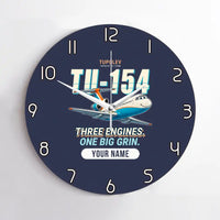 Thumbnail for Tupolev Tu-154M - Cartoon + Name - No Frame - Navy Blue