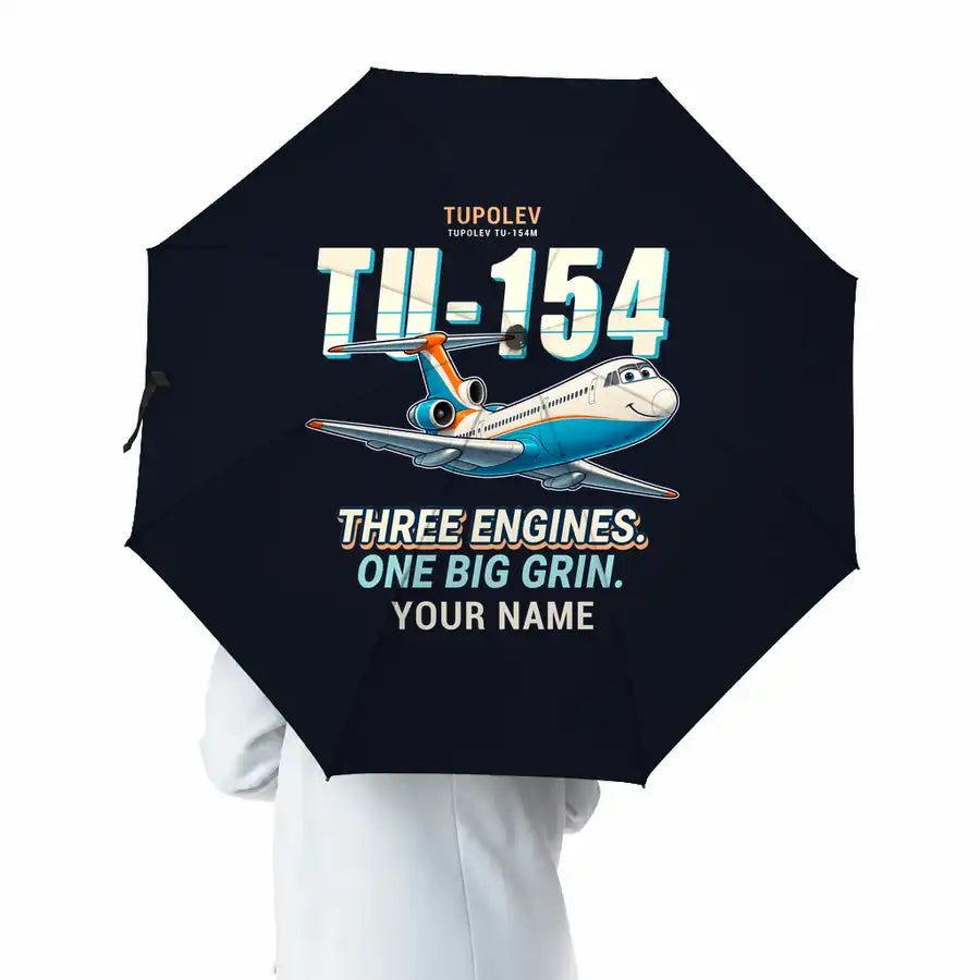 Tupolev Tu-154M - Cartoon + Name - Umbrella