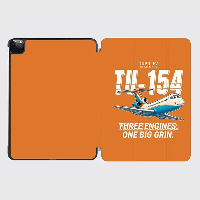 Tupolev Tu-154M - Cartoon - iPad Case - Orange