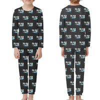 Thumbnail for Tupolev Tu-154M - Children Pajamas - Cartoon Pattern - Black